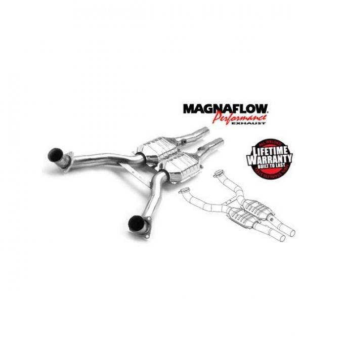 Corvette Y Pipe, Front, Magnaflow, With Catalytic Converters, 1997-2003