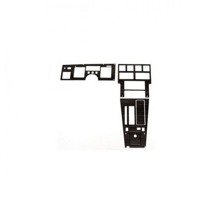 Corvette Dash & Trim Kit, For Cars With Automatic Transmission, Rosewood, 1986-1989