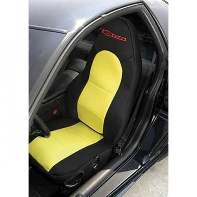 Corvette Slipcovers, Black, With Red Closed Insert & Z06 Logo, "Dive Suit", CoverKing,  2001-2004