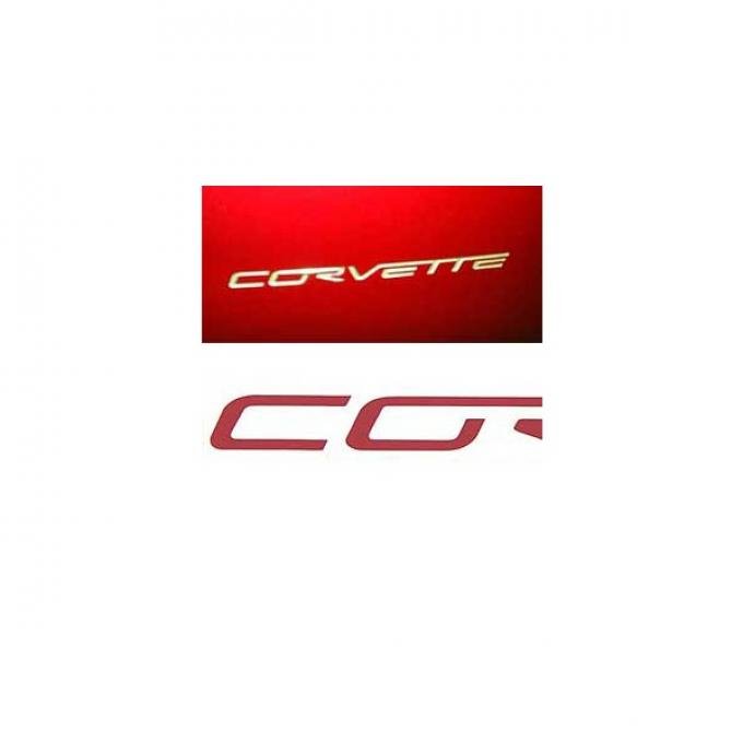 Corvette Dash or Rear Bumper Vinyl Lettering Kit, Red, 2005-2013