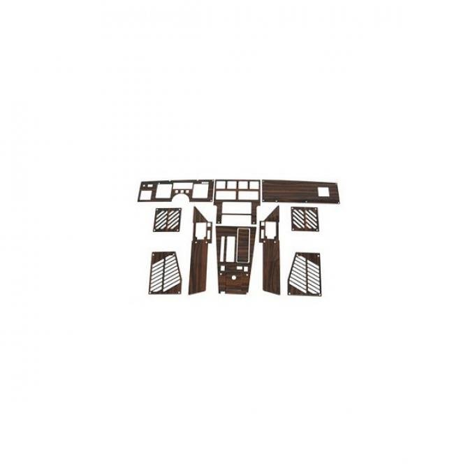 Corvette Coupe Dash & Trim Kit, For Cars With Automatic Transmission, Rosewood, 1986-1987