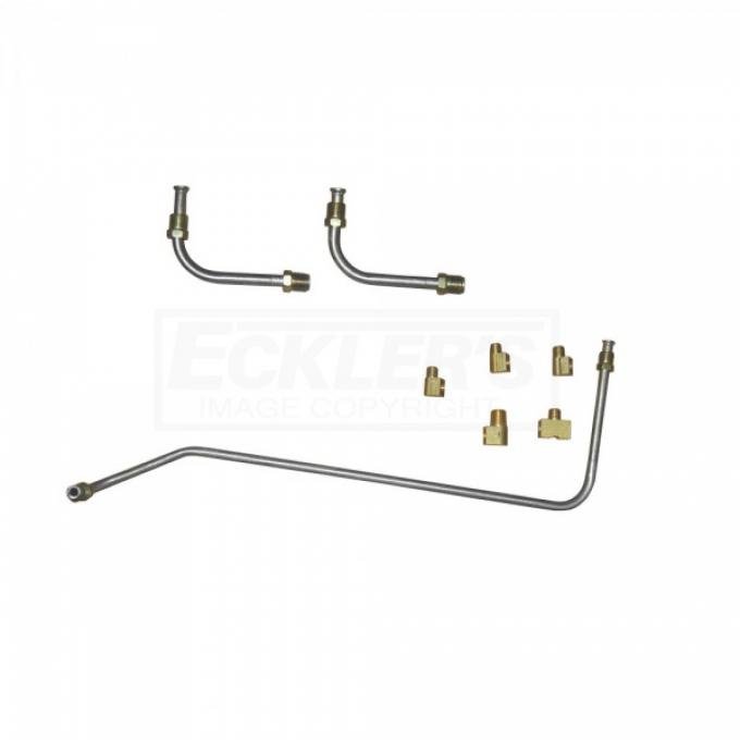 Corvette Fuel Pump To Carb Line, All 2x4, 3 Lines, 5 Fittings 19561958