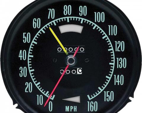 Corvette Speedometer, with Speed Warning, 1968-1969