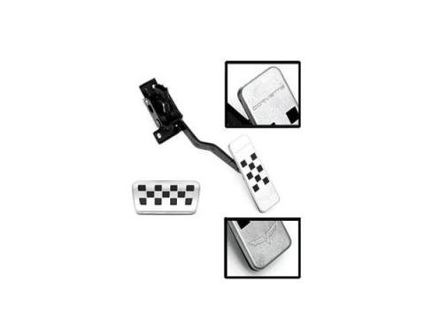 Corvette Pedal Covers, Gas & Brake,  With Automatic Transmission, 2005-2013