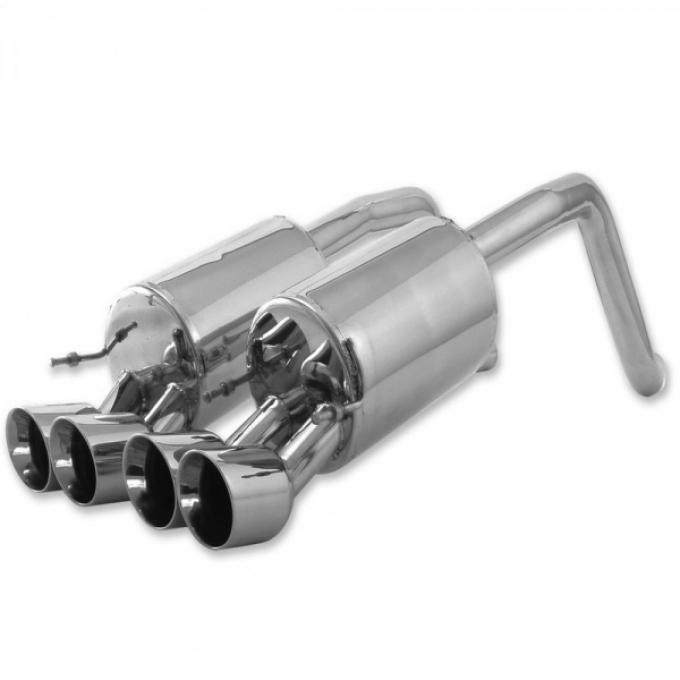 Corvette Exhaust System, B&B, Route 66, With Round Tips, 2005-2008