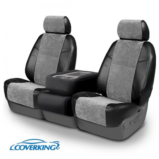 Corvette Coverking Alcantara Suede Seat Covers, Sport Seat With Diagonal Stitching Across Its Seat Bottom, 1994-1996