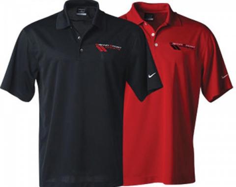 Corvette C6  Polo Shirt, Men's, Nike Golf Micro Pique, Grand Sport Emblem, Varsity Red