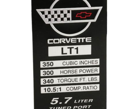 Corvette Data Plate 1973-74 350 270 8.5:1 L-48 Center Console Dataplate 2485 