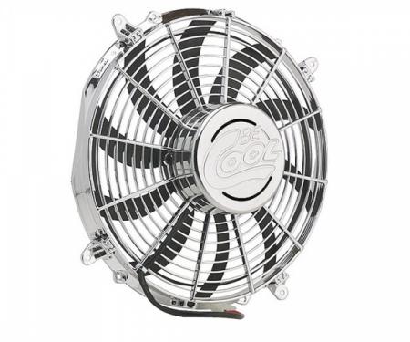 Be Cool Universal Electric Puller Cooling Fan, 13", Chrome| 75038 Corvette 1961-1982
