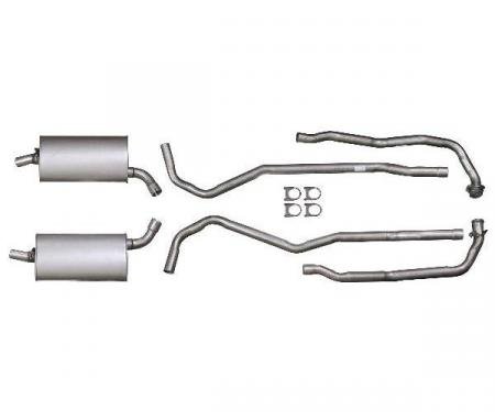 Corvette Exhaust System, Small Block 200hp Aluminized 2" With Manual Transmission, 1972