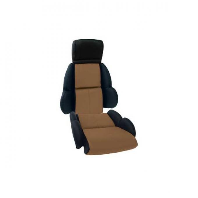 Corvette Seat Covers, Two-Tone Standard Leather, 1984-1993