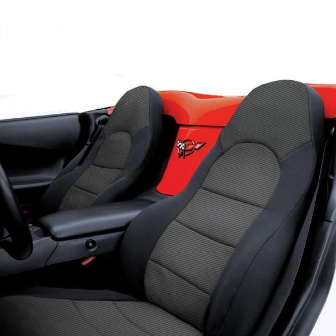 Corvette Coverking Neosupreme Carbon Fiber Seat Covers, 2005-2013