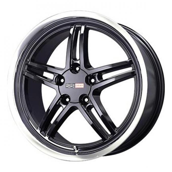 Corvette Cray Scorpion 19x10.5 Gloss Black With Mirror Cut Lip, 1-Piece Wheel, 1997-2013