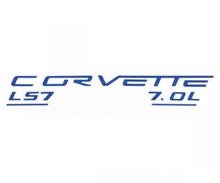 Corvette C6 LS7 Fuel Rail Letter Kit, 2006-2013 |  Lemans Blue