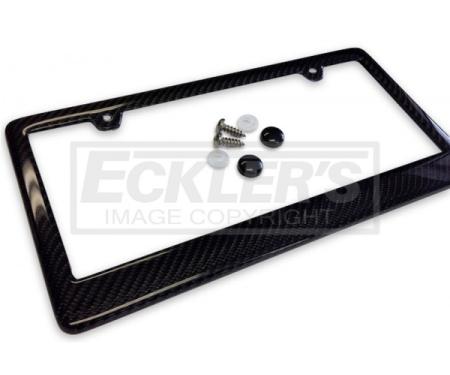 Corvette Carbon Fiber License Plate Frame, Rear, 2005-2013