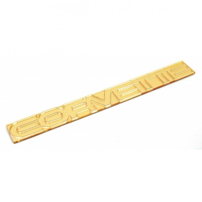 Corvette Rear Bumper Emblem, Acrylic, Gold, 1984-1990