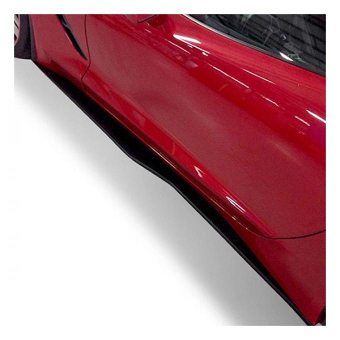 Corvette Stingray Z06 Style Side Skirts, Painted Body Color, 2014-2019