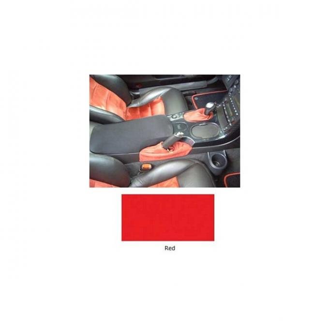 Corvette Custom Center Console Cover, EZ-E Fit, Red, 2005-2013
