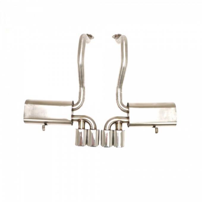 Corvette B&B Triflo Exhaust System, Route 66 4.5" Oval Tips, 1997-2004