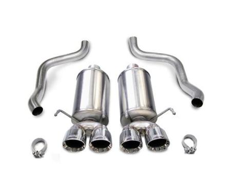 Corvette Exhaust System, With Pro-Series 3-1/2" Quad Tips, Xtreme, CORSA, 2009-2010