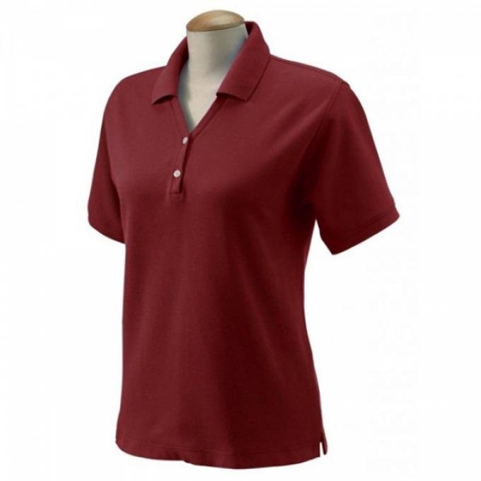 C3 1969-1972 Women's Custom Embroidered Pima Cotton Polo, Red, S-4X