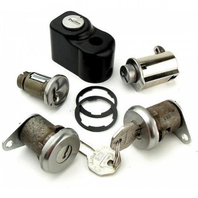 Max Performance Complete Lock Kit With Original Keys & Spare Tire Lock, Concours Correct| PY302A-65T Corvette 1965