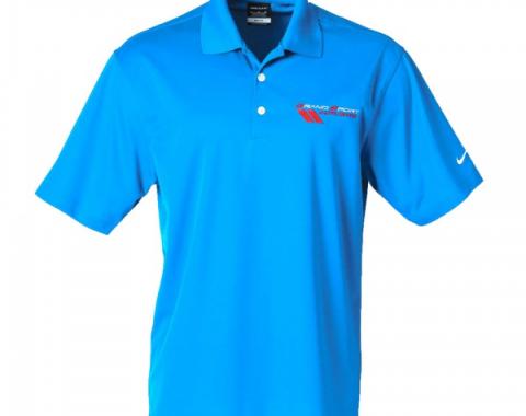 Corvette Grand Sport Men's Nike Golf Shirt, Blue Sapphire