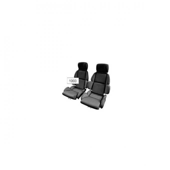 CA 1993 Chevrolet Corvette Mounted Driver Leather Seat Covers Standard 483420 | 59-96 Black