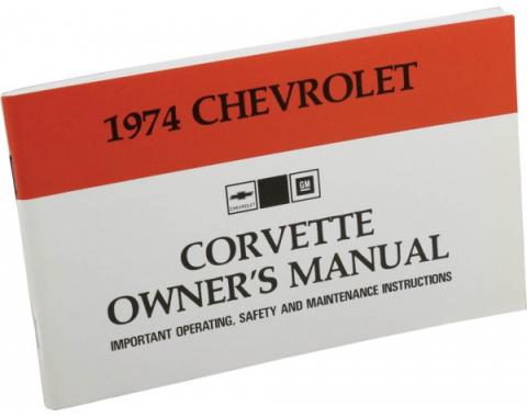 Corvette Owners Manual, 1974