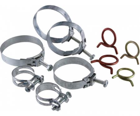Corvette Radiator/Heater Hose Clamp Kit, With 427ci & Without Air Conditioning, 1966-1967