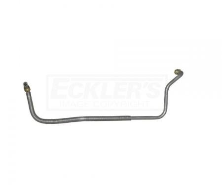 Corvette Fuel Pump Lines To Carburetor, One Line, With Armor, Stainless Steel 1981