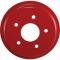 Corvette Brake Rotor Hub Covers, Red, For Cars With Z51 & F55 Option, 2005-2013