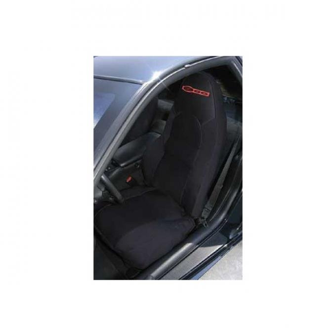 Corvette CoverKing "Dive Suit" Slipcovers, Black, With BlackInsert &  Z06 Logo, 2001-2004