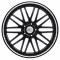 Corvette Wheel, Cray Hawk 19x10'' Gloss Black With Chrome Stainless Lip, 2014-2015