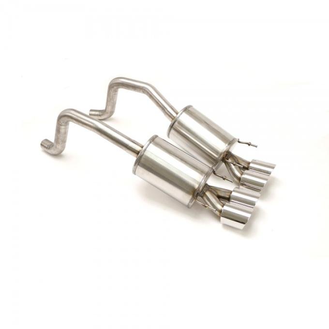 Corvette Exhaust System, B&B PRT, With Quad Round Tips, 2005-2008