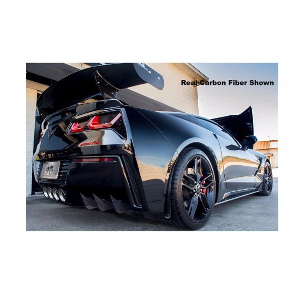 American Car Craft Rear Air Diffusers, Carbon Wrap/Stainless, 6Piece