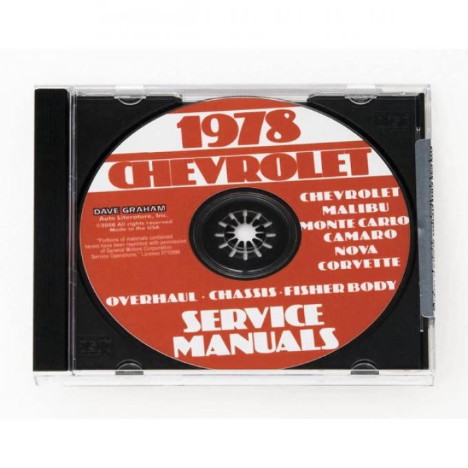 Corvette Service Manual On CD, 1978