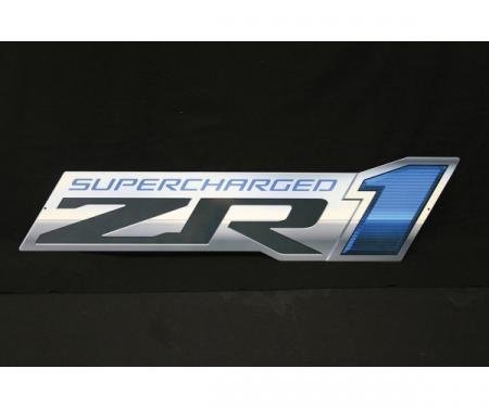 Corvette Metal Sign, ZR1 Supercharged Logo, C6