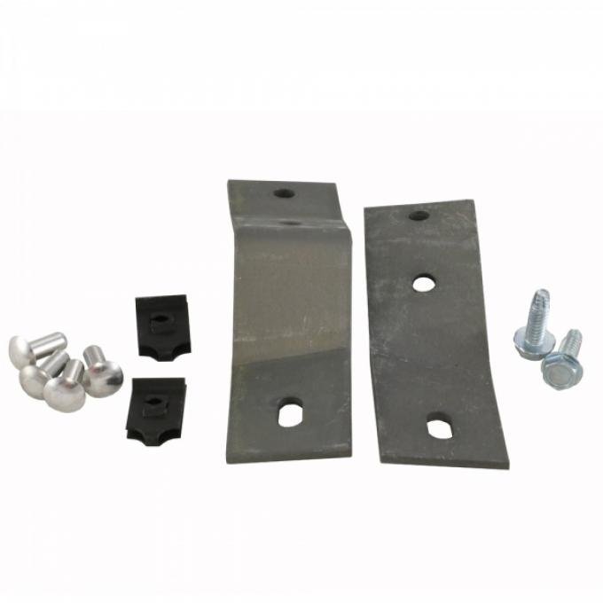 Corvette Side Exhaust Cover Brackets, Front, 1965-1967