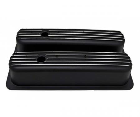 Chevy Big Block Tall Valve Covers, Polished, Black Finned