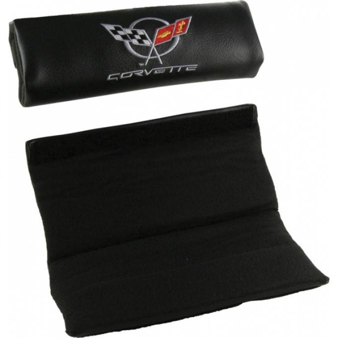Corvette Shoulder Belt Pads, With C5 Logo