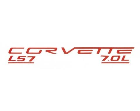 Corvette C6 LS7 Fuel Rail Letter Kit, 2006-2013 |  Red