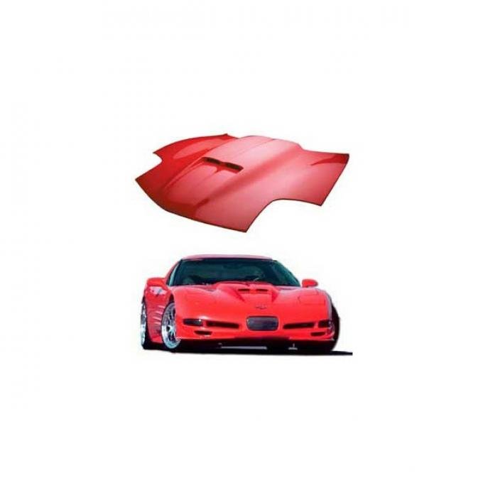 Corvette Fiberglass Hood, RKSport Ram Air, 1997-2004
