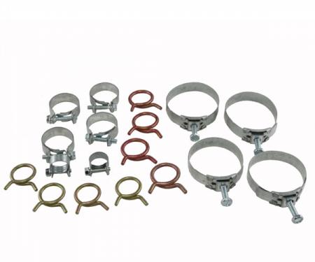 Corvette Radiator/Heater Hose Clamp Kit, With 327ci Hi-Performance & With Air Conditioning, 1963-1965