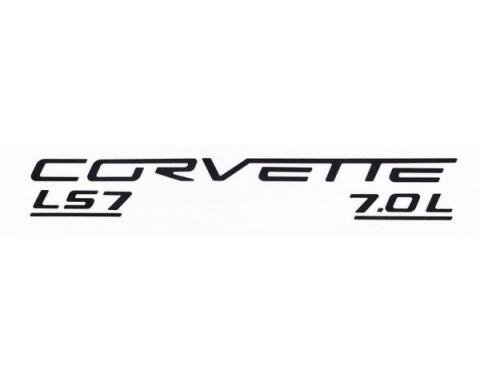 Corvette C6 LS7 Fuel Rail Letter Kit, 2006-2013 |  Black