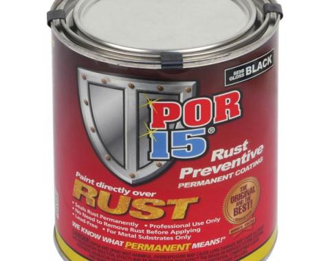 Rust Preventive Paint, Black, Semi-Gloss, Quart, POR-15