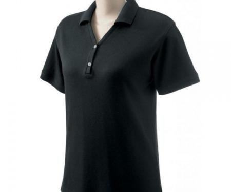 Corvette C1 1953-1962 Women's Custom Embroidered Pima Cotton Polo, Black, S-4X
