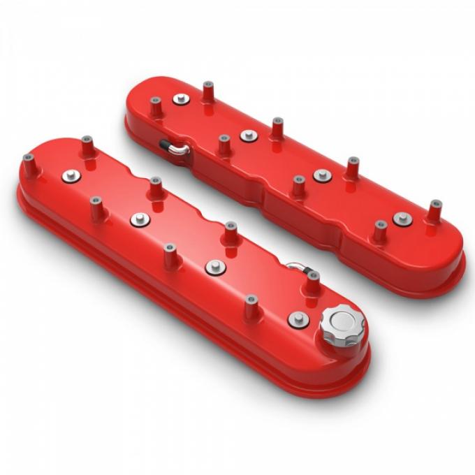 Holley LS Valve Covers, Tall, Gloss Red Finish | 241-113 1997-2013