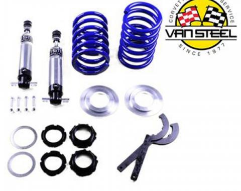 Van Steel Coilover Shock Kit, Front, Single Adjustable, 450 Lb. Spring| FSC-03-550 Corvette 1963-1982