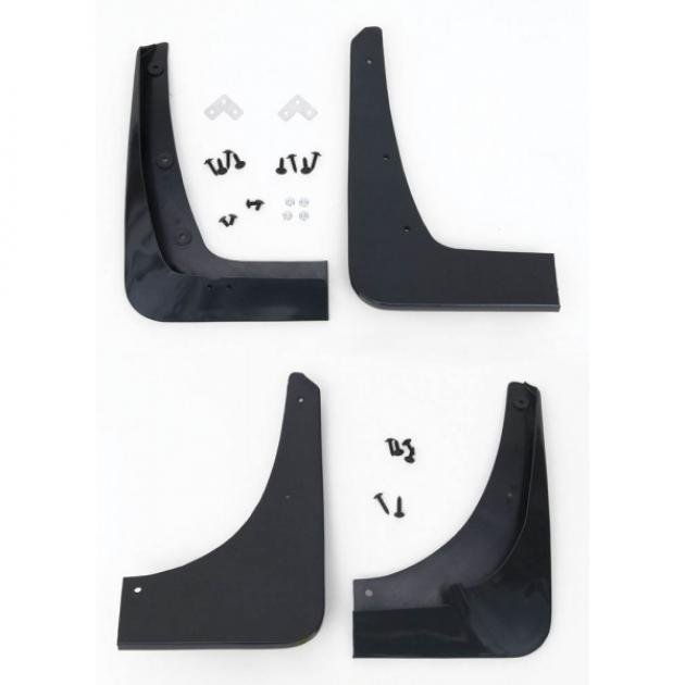 Corvette Splash Guards, Body Contoured, Front & Rear, CyberGray, Altec, 20092013